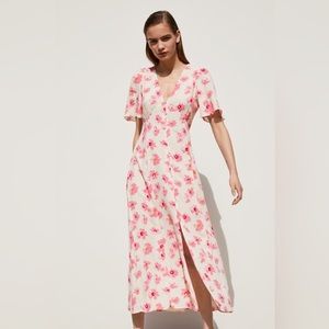 Zara floral print midi dress